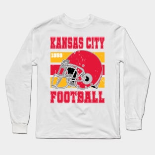 Kansas City Retro Football Long Sleeve T-Shirt